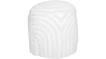 Mirello Puff 45 cm rund - Vit - Möbler - Fåtölj & stolar - Pall & puff - Sittpuff