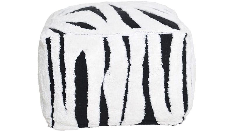 Mirello Puff 50 cm - Vit/Svart - Möbler - Fåtölj & stolar - Pall & puff - Sittpuff