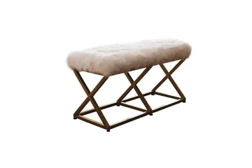 Murmu Sittpall 100 cm - Guld/Vit - Möbler - Fåtölj & stolar - Pall & puff - Fotpallar