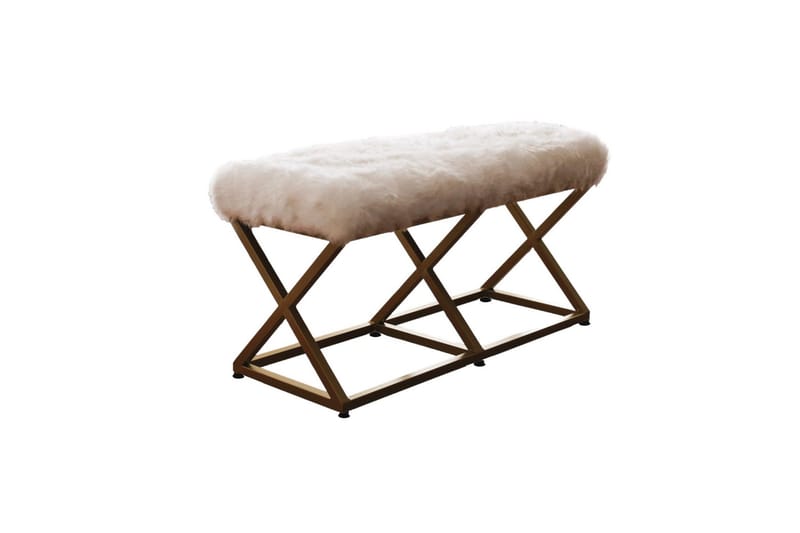 Murmu Sittpall 100 cm - Guld/Vit - Möbler - Fåtölj & stolar - Pall & puff - Fotpallar