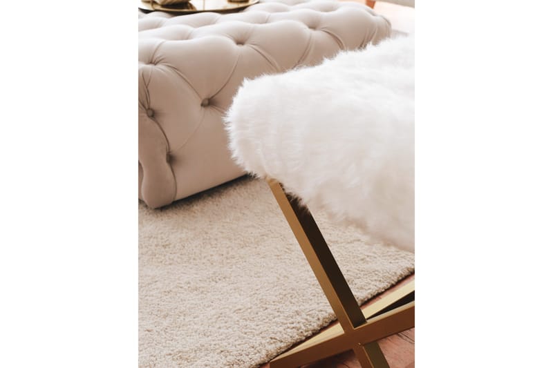 Murmu Sittpall 100 cm - Guld/Vit - Möbler - Fåtölj & stolar - Pall & puff - Fotpallar