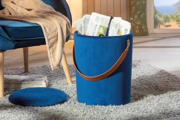 Nakisha Pall - Blå - Möbler - Fåtölj & stolar - Pall & puff