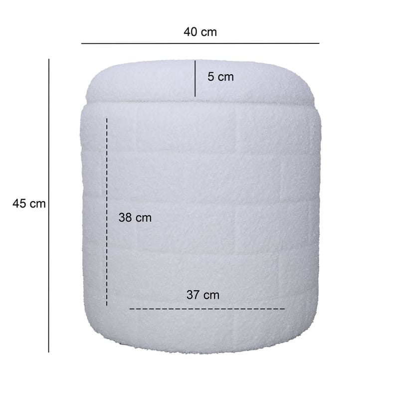 Navik Förvaringspall 40x40x45 cm med avtagbart lock - vit - Möbler - Fåtölj & stolar - Pall & puff - Sittpuff