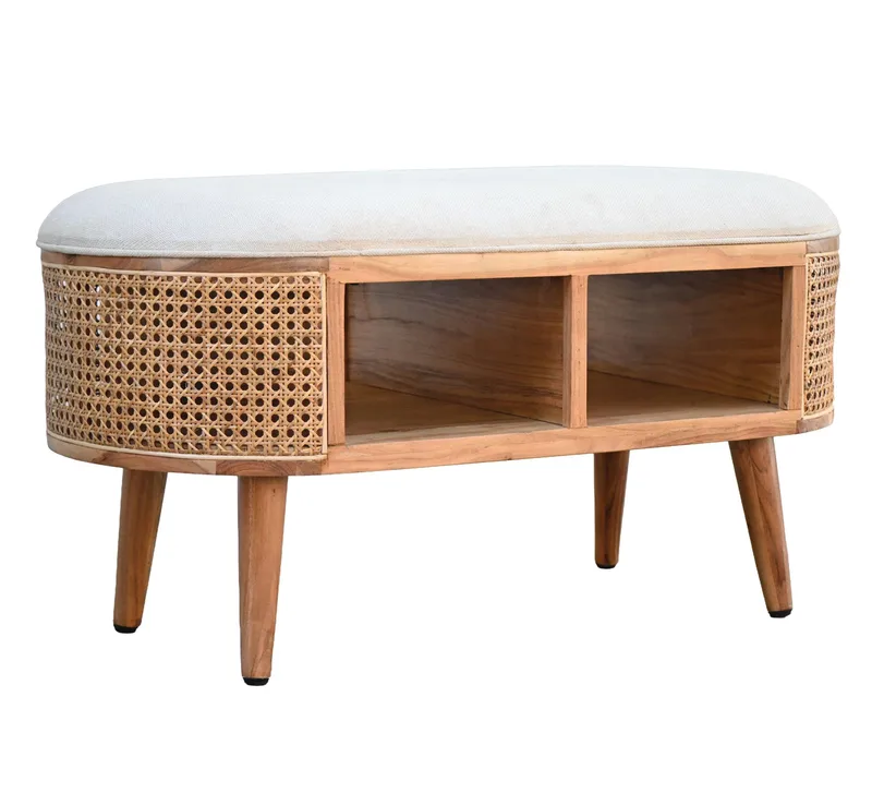 Nelor Sittbänk 90 cm med sits i wienerflätning