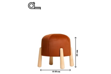 Orryn Fotpall 40 cm - Orange/Natur - Möbler - Fåtölj & stolar - Pall & puff - Fotpallar
