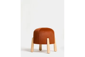 Orryn Fotpall 40 cm - Orange/Natur - Möbler - Fåtölj & stolar - Pall & puff - Fotpallar