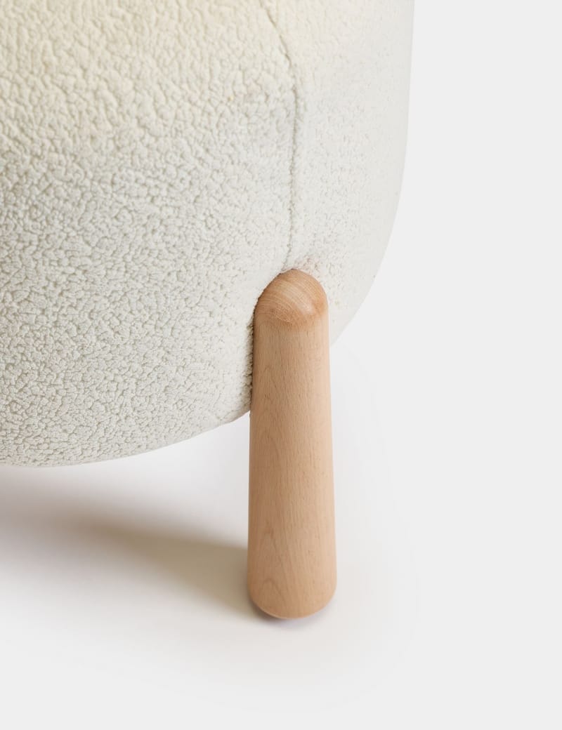 Orryn Sittpuff 40 cm Rund - Vit - Möbler - Fåtölj & stolar - Pall & puff - Sittpuff