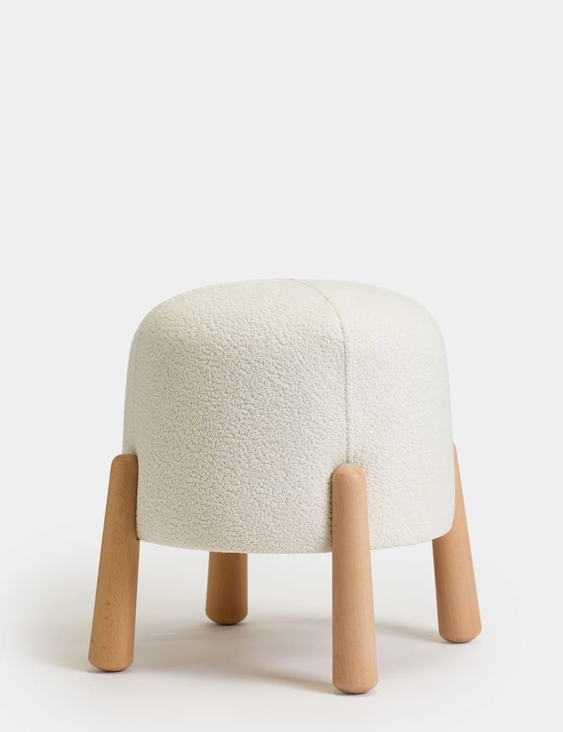 Orryn Sittpuff 40 cm Rund - Vit - Möbler - Fåtölj & stolar - Pall & puff - Sittpuff