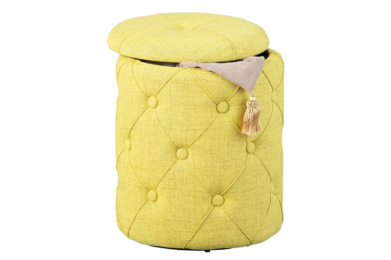Ozie Pall - Gul/Grön - Möbler - Fåtölj & stolar - Pall & puff