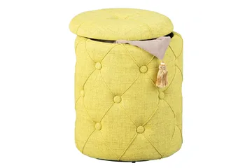 Ozie Pall - Gul/Grön - Möbler - Fåtölj & stolar - Pall & puff