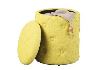 Ozie Pall - Gul/Grön - Möbler - Fåtölj & stolar - Pall & puff