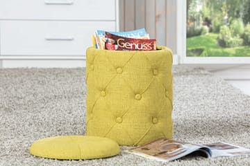 Ozie Pall - Gul/Grön - Möbler - Fåtölj & stolar - Pall & puff