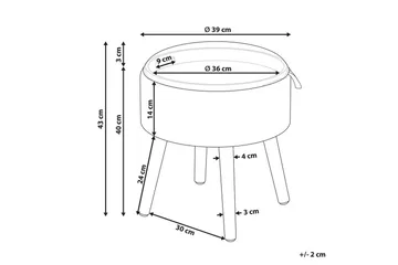 Pall Neely Beige - Beige - Möbler - Fåtölj & stolar - Pall & puff - Fotpallar