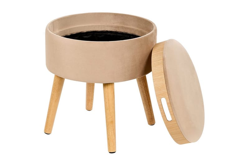 Pall Neely Beige - Beige - Möbler - Fåtölj & stolar - Pall & puff - Fotpallar