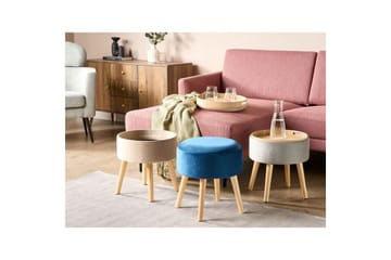 Pall Neely Blå - Blå - Möbler - Fåtölj & stolar - Pall & puff - Fotpallar