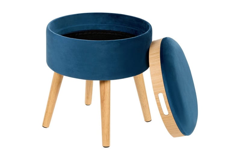 Pall Neely Blå - Blå - Möbler - Fåtölj & stolar - Pall & puff - Fotpallar
