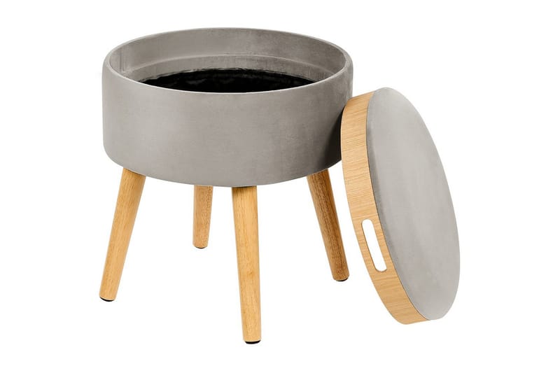 Pall Neely Grå - Grå - Möbler - Fåtölj & stolar - Pall & puff - Fotpallar