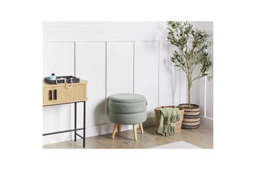 Pall Okaton Grönt/ljust trä - Grönt/ljust trä - Möbler - Fåtölj & stolar - Pall & puff - Fotpallar