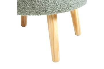 Pall Okaton Grönt/ljust trä - Grönt/ljust trä - Möbler - Fåtölj & stolar - Pall & puff - Fotpallar