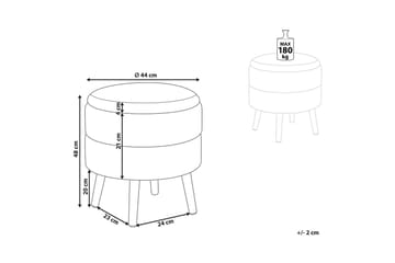 Pall Okaton Vit/ljust trä - Vit/ljust trä - Möbler - Fåtölj & stolar - Pall & puff - Fotpallar