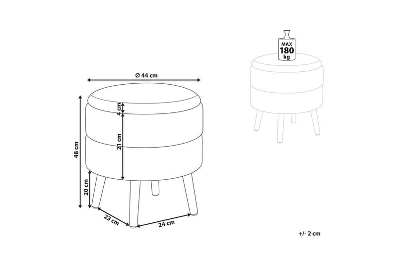 Pall Okaton Vit/ljust trä - Vit/ljust trä - Möbler - Fåtölj & stolar - Pall & puff - Fotpallar