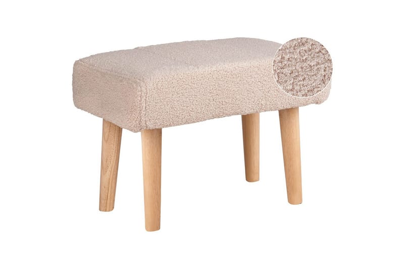 Pall Takoma Beige/ljust trä - Beige/ljust trä - Möbler - Fåtölj & stolar - Pall & puff - Fotpallar