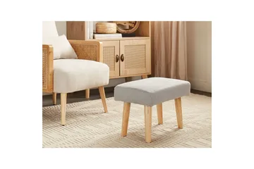 Pall Takoma II Grå/ljust trä - Grå/ljust trä - Möbler - Fåtölj & stolar - Pall & puff - Fotpallar