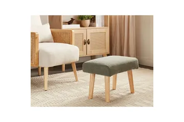 Pall Takoma II Grönt/ljust trä - Grönt/ljust trä - Möbler - Fåtölj & stolar - Pall & puff - Fotpallar