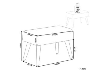 Pall Takoma Vit/ljust trä - Vit/ljust trä - Möbler - Fåtölj & stolar - Pall & puff - Fotpallar