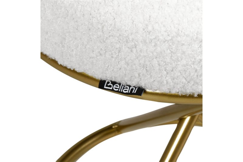 Pall Presho Vitt/guld - Vitt/guld - Möbler - Fåtölj & stolar - Pall & puff - Fotpallar