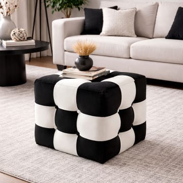 Peticire Sittpuff 42 cm - Svart/Vit - Möbler - Fåtölj & stolar - Pall & puff - Sittpuff