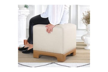 Puff Belarville Grädde / Beige - Grädde / Beige - Möbler - Fåtölj & stolar - Pall & puff - Sittpuff