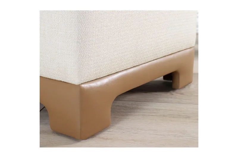 Puff Belarville Grädde / Beige - Grädde / Beige - Möbler - Fåtölj & stolar - Pall & puff - Sittpuff