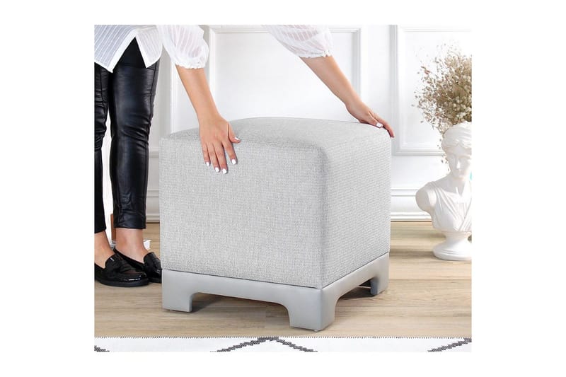 Puff Belarville Grå - Grå - Möbler - Fåtölj & stolar - Pall & puff - Sittpuff