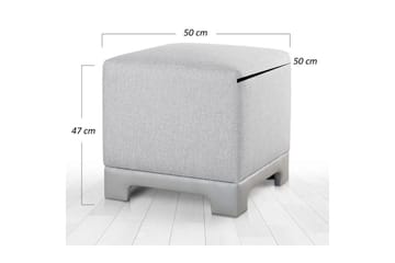 Puff Belarville Grå - Grå - Möbler - Fåtölj & stolar - Pall & puff - Sittpuff