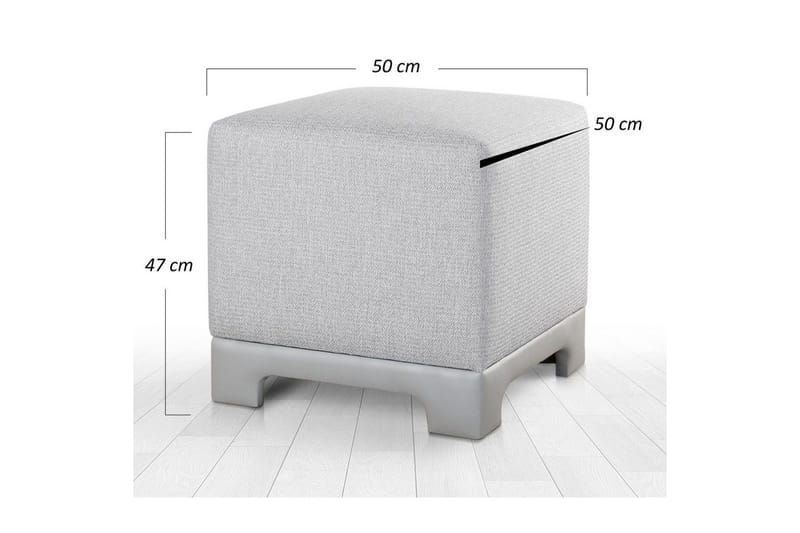 Puff Belarville Grå - Grå - Möbler - Fåtölj & stolar - Pall & puff - Sittpuff