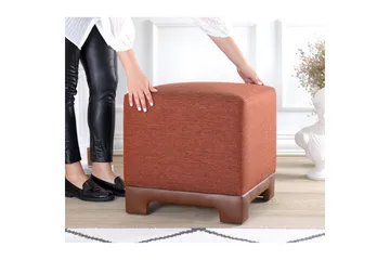 Puff Belarville Kakel Röd - Kakel Röd - Möbler - Fåtölj & stolar - Pall & puff - Sittpuff