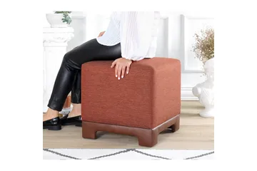 Puff Belarville Kakel Röd - Kakel Röd - Möbler - Fåtölj & stolar - Pall & puff - Sittpuff