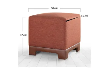 Puff Belarville Kakel Röd - Kakel Röd - Möbler - Fåtölj & stolar - Pall & puff - Sittpuff