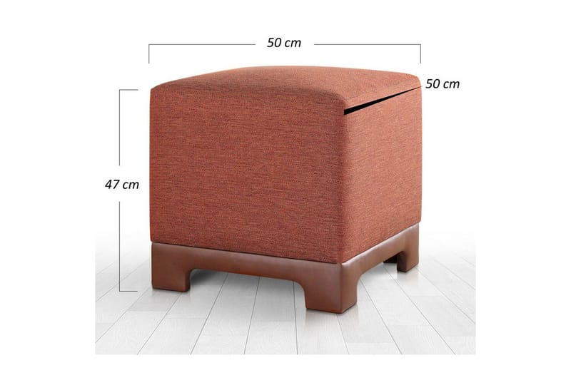 Puff Belarville Kakel Röd - Kakel Röd - Möbler - Fåtölj & stolar - Pall & puff - Sittpuff