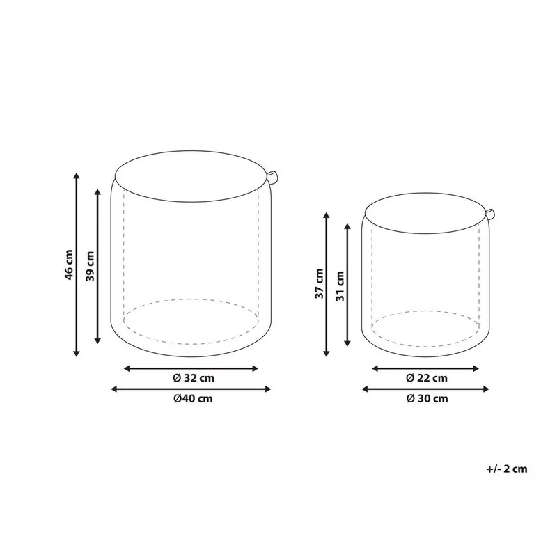 Puff Berea 2-pack - Vit - Möbler - Fåtölj & stolar - Pall & puff - Sittpuff