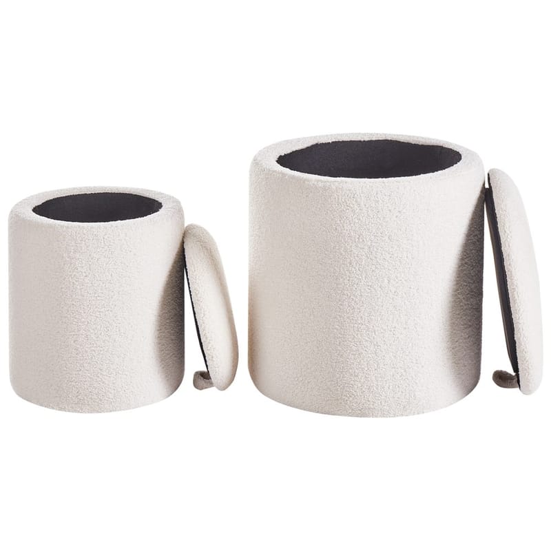 Puff Berea 2-pack - Vit - Möbler - Fåtölj & stolar - Pall & puff - Sittpuff