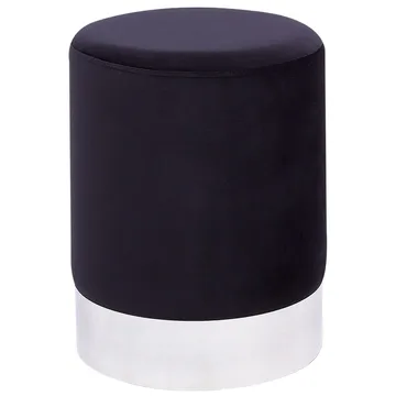 Puff Brigitte - Svart, Silver - Möbler - Fåtölj & stolar - Pall & puff - Sittpuff