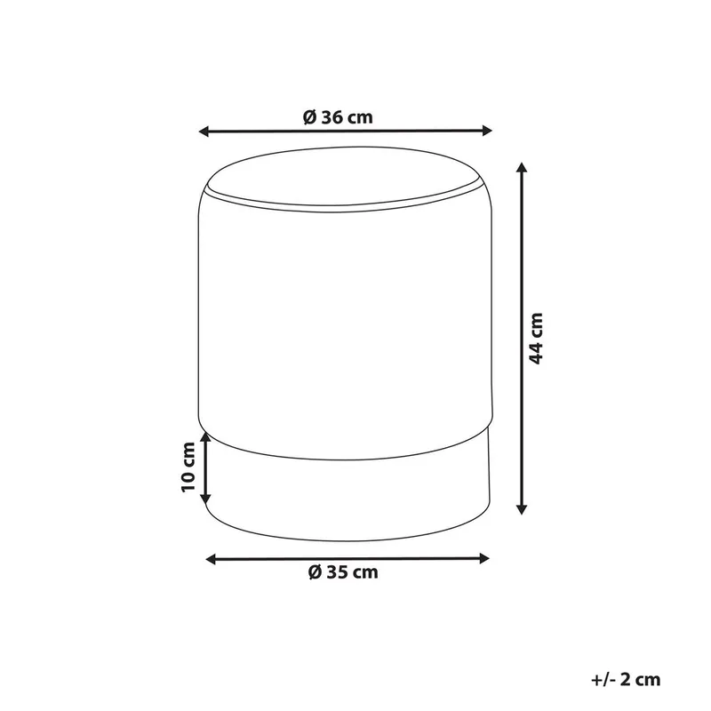 Puff Brigitte - Svart, Silver - Möbler - Fåtölj & stolar - Pall & puff - Sittpuff