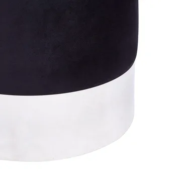 Puff Brigitte - Svart, Silver - Möbler - Fåtölj & stolar - Pall & puff - Sittpuff