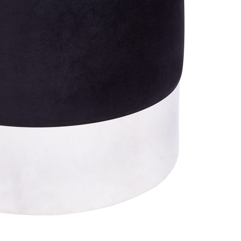 Puff Brigitte - Svart, Silver - Möbler - Fåtölj & stolar - Pall & puff - Sittpuff