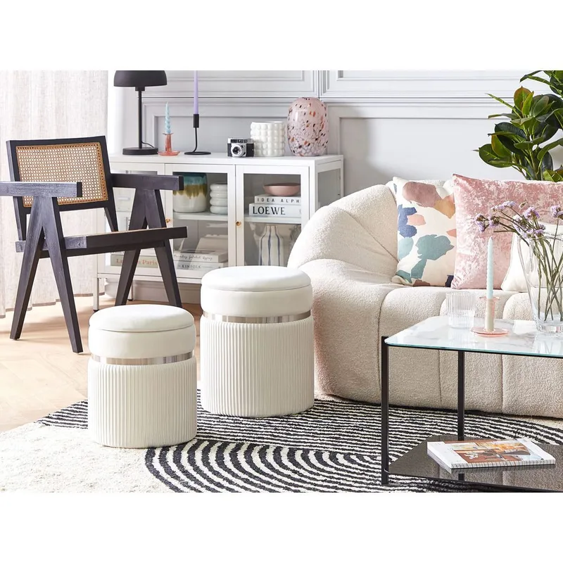 Puff Camdenton 2-pack - Vit - Möbler - Fåtölj & stolar - Pall & puff - Sittpuff