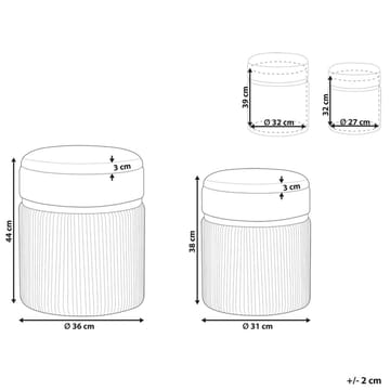 Puff Camdenton 2-pack - Vit - Möbler - Fåtölj & stolar - Pall & puff - Sittpuff