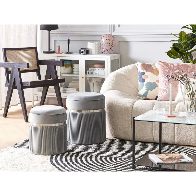 Puff Camdenton 2-pack - Grå - Möbler - Fåtölj & stolar - Pall & puff - Sittpuff