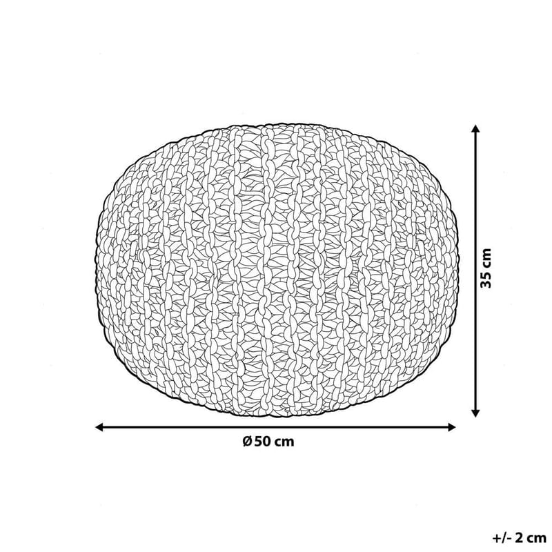 Puff Conrad - Vit, Blå - Möbler - Fåtölj & stolar - Pall & puff - Sittpuff